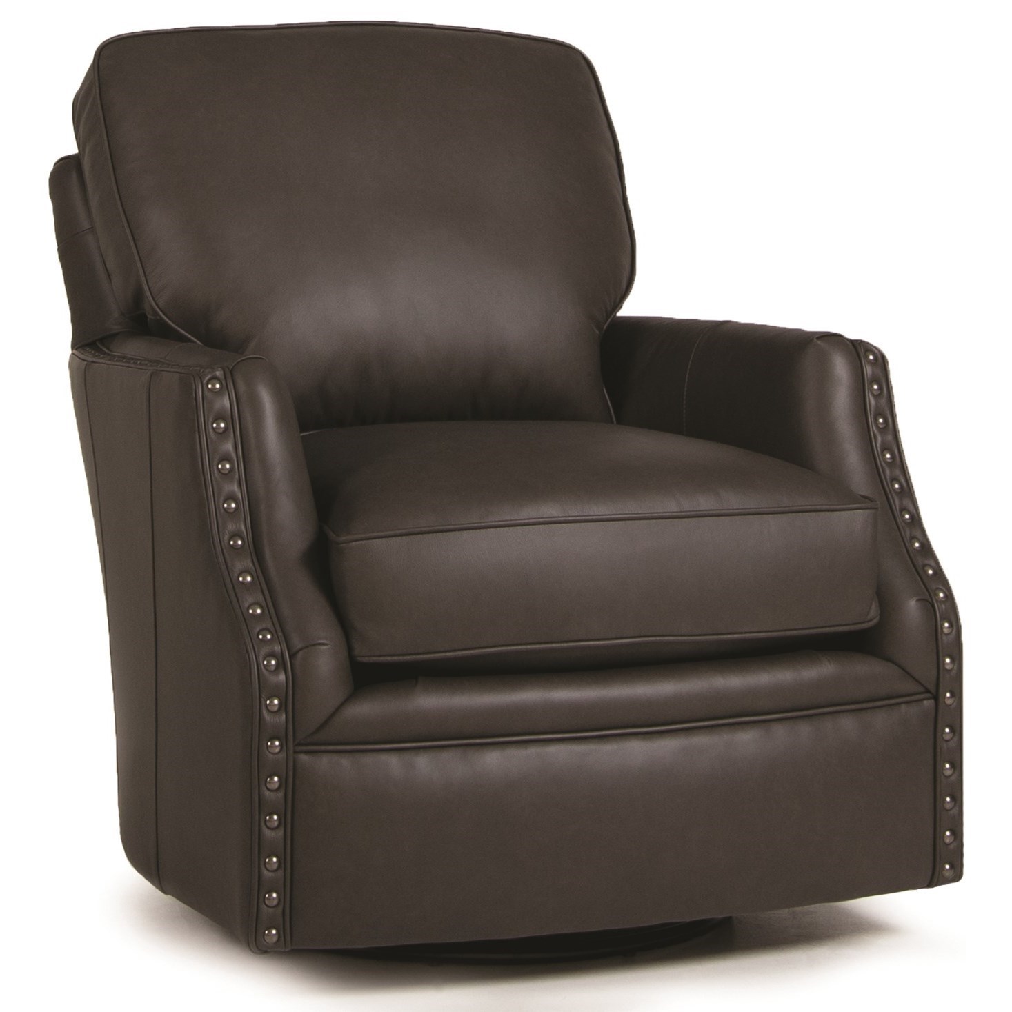 Smith Brothers 526 Casual Swivel Glider Chair with Nailhead Trim